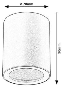 Rabalux 71343 - Plafonieră KOVEN 1xGU10/35W/230V albă