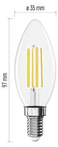 Bec LED FILAMENT E14/3,8W/230V 2700K