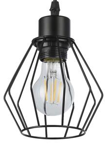 Lustră pe cablu 1xE27/35W/230V d. 18 cm negru