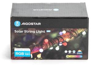 Instalație LED solară decorativă Aigostar 50xLED/8 funcții 12m IP65 multicolor