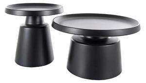 Set 2 masute cafea RODOS, negru mat, metal