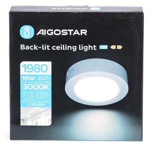 Plafonieră LED Aigostar LED/18W/230V d. 22,6 cm 3000K alb
