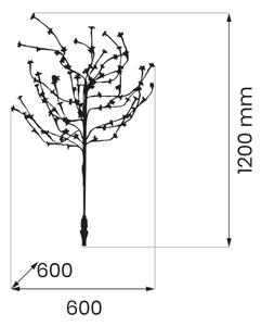 Corp de iluminat LED RGBW TREE LED/0,1W/1,2V 600 mAh IP44 maro
