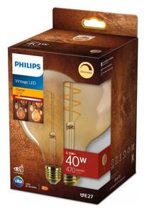 Bec LED dimabil VINTAGE Philips G125 E27/5,5W/230V 2200K