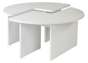 Masuta cafea MOIRA, alb natural, PAL, 90x90x41 cm