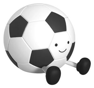 Lampă LED tactilă pentru copii FOOTBALL LED/2W/5V USB 1200 mAh alb/negru