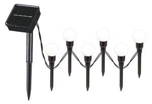 Corp de iluminat LED solar KULKI 6xLED/1,2V 600 mAh 4,3 m IP44 negru/alb