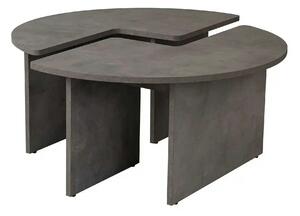Masuta cafea MOIRA, gri beton, PAL, 90x90x41 cm