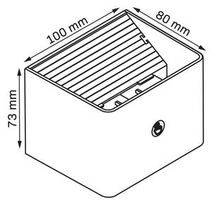 Aplică LED cu senzor MIRI LED/2,5W/3,7V 3000-6400K 4000 mAh alb