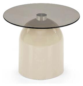 Masuta cafea STARK S, fumuriu/casmir, sticla/metal, 50x41 cm