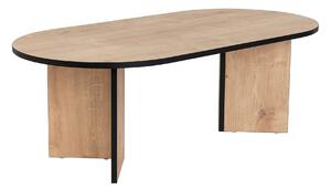 Masuta cafea SABLE, stejar/negru, PAL, 119x60x40 cm