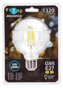 Bec LED Aigostar G95 E27/12W/230V 6500K