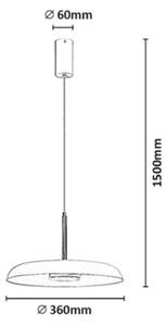 Rabalux 72044 - Candelabru LED suspendat pe cablu ODETE LED/18W/230V 3000K alb