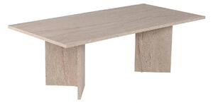 Masuta cafea SABIN, bej cu efect de piatra travertin, PAL, 119x60x40 c