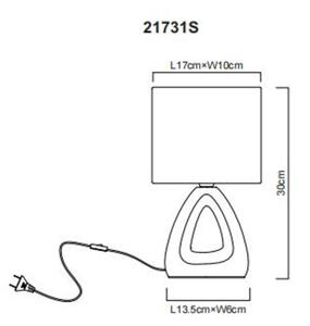 Lampă de masă Globo 21731S TRIANGLE 1xE14/40W/230V negru