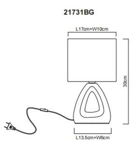 Lampă de masă Globo 21731BG TRIANGLE 1xE14/40W/230V verde