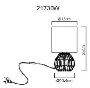 Lampă de masă Globo 21730W SYLAS 1xE14/40W/230V alb