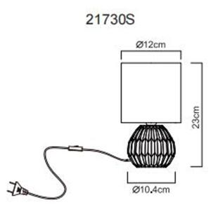 Lampă de masă Globo 21730S SYLAS 1xE14/40W/230V negru