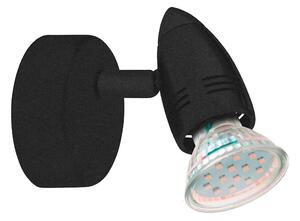 Spot LED de perete Eglo 780443 SABADELL 1xGU10/2,8W/230V 3000K negru