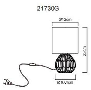 Lampă de masă Globo 21730G SYLAS 1xE14/40W/230V gri