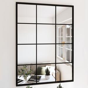 Oglindă de perete, negru,80 x 60 cm, metal