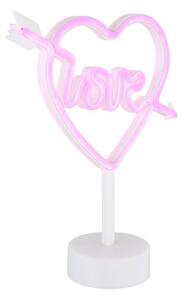 Decorațiune LED neon de masă Globo 28066 ARMOR LED/2W/3xAA inimă