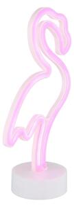 Decorațiune LED neon de masă Globo 28064 FLAMINGO LED/2W/3xAA flamingo