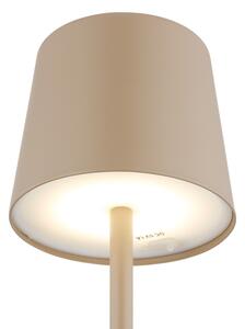 Globo 58482S-LED Lampă de birou LED 12W/5V 2200mAh IP44 crem, încărcare touch