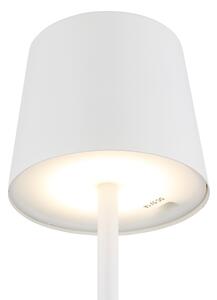 Globo 58482W-LED lampă birou LED 2W/5V 2200mAh IP44 albă, încărcare touch