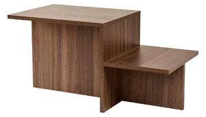 Masuta cafea HARMONY, nuc, PAL, 80x40x40 cm