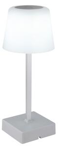 Lampă LED tactilă reîncărcabilă dimabilă de masă Globo 28061SI XAYDEN 2W/5V 800 mAh argintiu