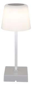 Lampă LED tactilă reîncărcabilă dimabilă de masă Globo 28061SI XAYDEN 2W/5V 800 mAh argintiu