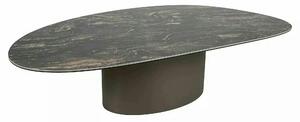 Măsuță cafea BELLO A, negru lucios/cupru, ceramică/sticlă securizată/m
