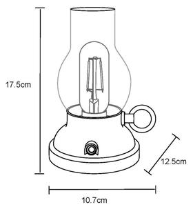 Lampă LED tactilă reîncărcabilă dimabilă de masă Globo 58016A PETRO 1W/3,7V 1200 mAh antracit