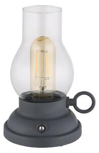 Lampă LED tactilă reîncărcabilă dimabilă de masă Globo 58016A PETRO 1W/3,7V 1200 mAh antracit