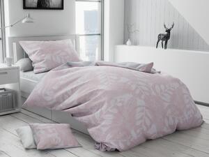 Lenjerie de pat din bumbac roz BOREAS + husa de perna 40 x 50 cm gratuit