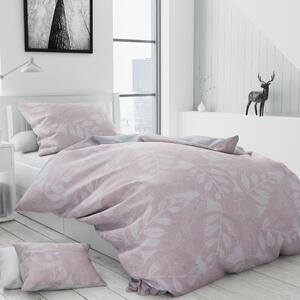 Lenjerie de pat din bumbac roz BOREAS + husa de perna 40 x 50 cm gratuit