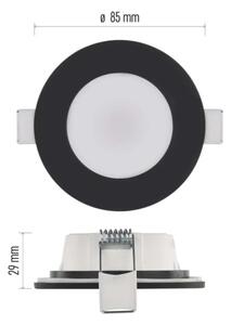 Corp de iluminat LED încastrat pentru baie LORI LED/4,5W/230V IP65 2700/4000K negru