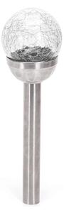 Aigostar - Lampă solară LED, 0,006 W, 1,2 V, 37,8 cm, crom, 2700 K, IP44