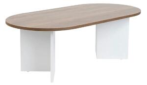 Masuta cafea SABLE, nuc/alb, PAL, 119x60x40 cm