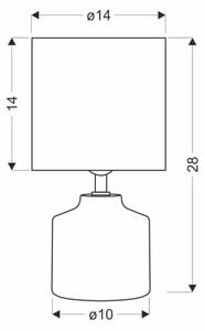 Lampă de masă MINOS 1xE14/40W/230V maro/alb
