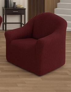 Husa elastica pentru canapea 3 locuri, fara volanas, model Jacquard Bordo in dungi