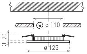 LED plafonieră VEGA LED/6W/230V 2900/3900/5800K pr. 12,5 cm albă