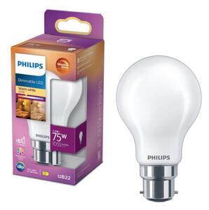Bec LED dimabil Philips Warm Glow B22/7,2W/230V 2200-2700K CRI 90