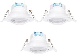 Aigostar - Set 3x spoturi LED încastrate LED/5W/230V 4000K diam. 8,5 cm alb