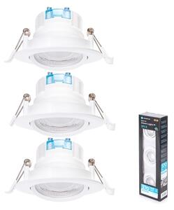 Aigostar - Set 3x spot LED încastrat LED/5W/230V 6500K pr. 8,5 cm alb
