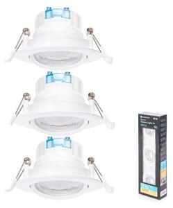 Aigostar - Set 3x spoturi LED încastrate LED/5W/230V 4000K diam. 8,5 cm alb