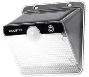 Aigostar-LED Lampă solară LED cu senzor, 3,7 V, 6500 K, 1200 mAh, IP65, negru