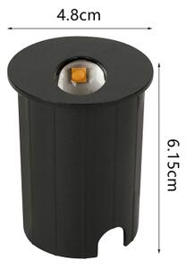 Brilagi - Spot încastrat pentru exterior STAIRDOT LED/2W/230V, negru, IP65, rotund
