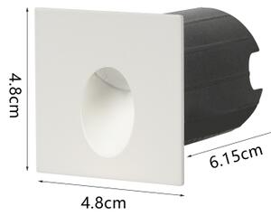 Brilagi - Corp de iluminat LED încorporat pentru exterior STAIRDOT LED/2W/230V, alb, IP65, pătrat
